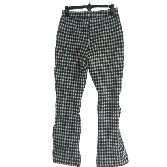Urban Outfitters Casey Kick Flare Black and White Checkered Pant - Picture 6 of 10